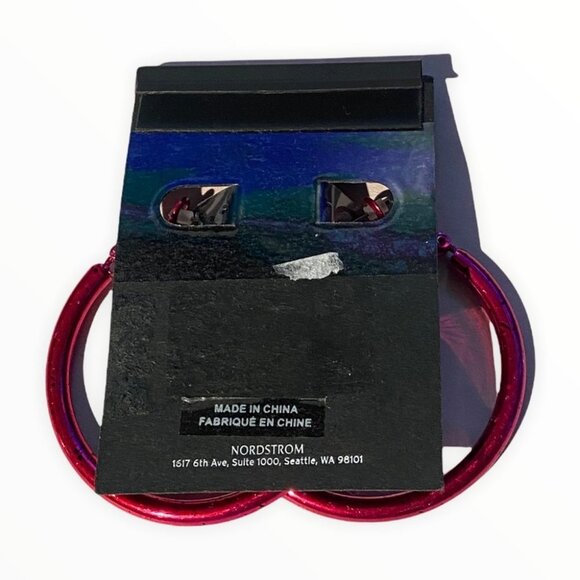 NWT Nordstrom Free Press Statement Earrings Dangle Drop Hoop Bohemian New Boho - Picture 7 of 7